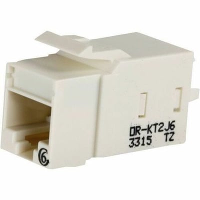 KT2 KS CAT6 JACK 25 PKFG WHT 25-PAK WHITE