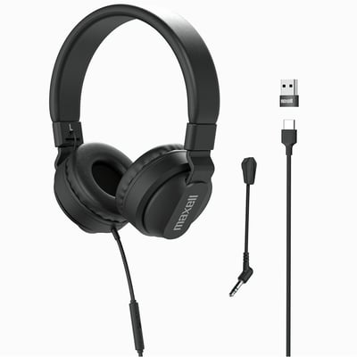 Maxell USB-C Headphone w/ Boom Mic