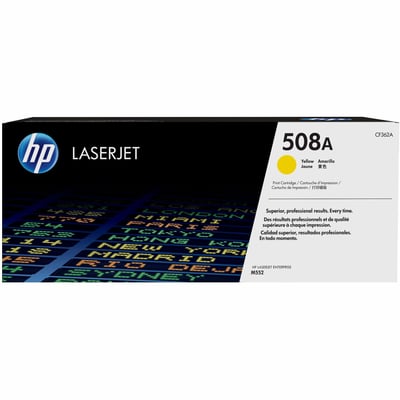 HP 508A (CF362A) Original Laser Toner Cartridge - Single Pack - Yellow - 1 Each
