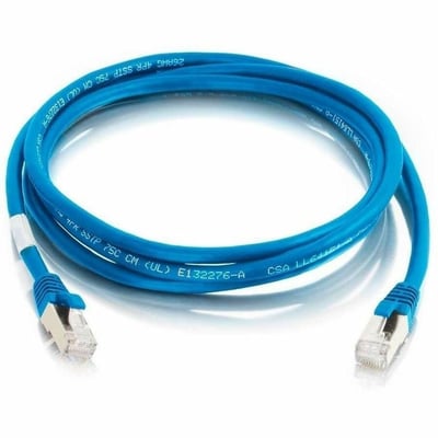 Quiktron Q-Series Patch Cords, CAT6A Shielded, booted, Blue, 10 FT