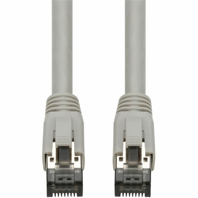 AddOn 2ft Gray CAT 8 Shielded (S/FTP) PVC Ethernet Cable Snagless Easy Boot RJ-45 M/M