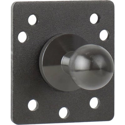 AMPS TABLET MOUNT PLATE. SQUARE PLATE WITH AMPS HOLE PATTERN & 20MM BALL JOINT