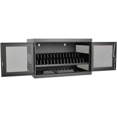 Tripp Lite by Eaton Multi-Device Charging Station 16 AC Outlets Chromebooks and Laptops Wall-Mount and Cart Options Black