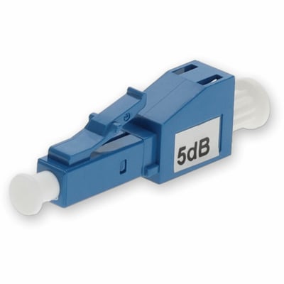 AddOn 5dB Fixed LC Male to LC Female OS1 SMF Simplex Fiber Attenuator