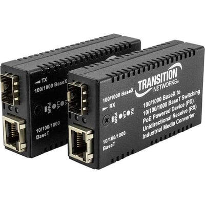 Mini Gigabit Ethernet Unidirectional Media Converter 10/100/1000Base-T Port to 100/1000Base-X Port