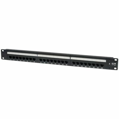 Tripp Lite by Eaton 24-Port Cat6 Cat5 Patch Panel Rackmount 110 Punch Down RJ45 Ethernet 1URM