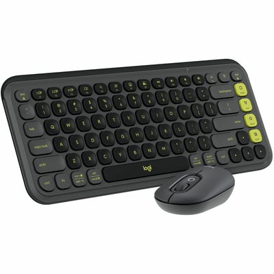 POP ICON COMBO KEYBOARD MOUSE GRAPHITE GREEN