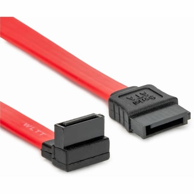 12IN (30 CM) SATA TO LEFT ANGLE SATA 3.0 6GBPS BANDWIDTH RED