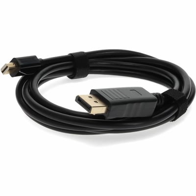 3ft (1m) Mini-DisplayPort Male to DisplayPort Male Black Adapter Cable
