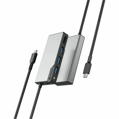 ALOGIC USB-C Fusion CORE 5-in-1 HDMI & USB Hub- 1 x HDMI@4K@60Hz, 3 x USB-A (USB3.0) 1 x USB-C (Data + PD) - Space Grey