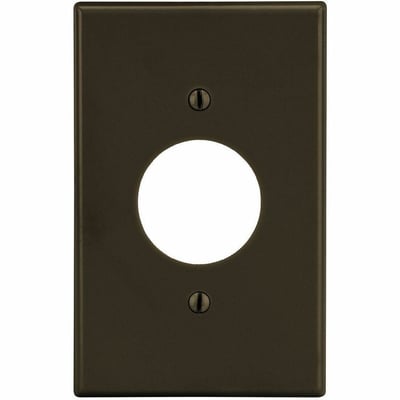 Bryant Wallplate, 1-Gang, 1.40" Opening, Brown