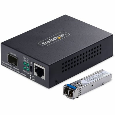 GIGABIT SM LC MEDIA CONVERTER 40 KM (24.8 MI) 10/100/1000 MBPS