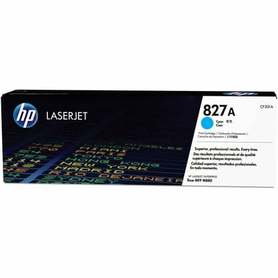 HP 827A (CF301A) Original Standard Yield Laser Toner Cartridge - Single Pack - Cyan - 1 Each
