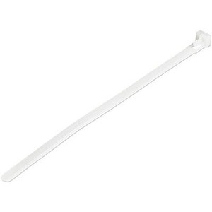 4XEM 100 Pack 8" Reusable Cable Ties - White Medium Nylon/Plastic Zip Tie