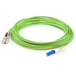 AddOn 4m CS to SC Lime Green OM5 Duplex OFNR (Riser-Rated) Fiber Patch Cable