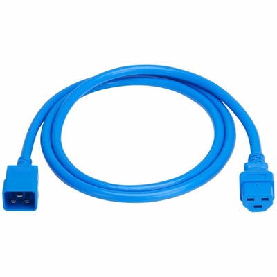 POWER CORD C20 C21 HEAVY-DUTY 20A 250V 12 AWG 6FT BLUE