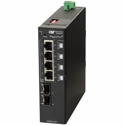 10/100/1000 4XRJ-45 POE SWITCH 60W BT 1G 2XSFP -40 TO 75C DC PWR
