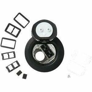 Wiremold 4AT Prewired Dual Service Controlled Receptacle Evolution Poke-Thru Device-Black