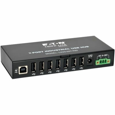 Tripp Lite by Eaton 7-Port Industrial-Grade USB 2.0 Hub - 15 kV ESD Immunity Metal Housing Mountable