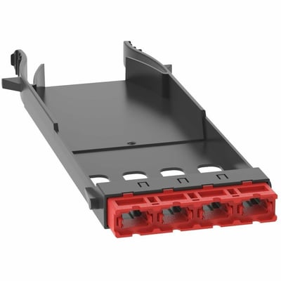 HD FLX 4-PORT MPO ADPT PNL RD K