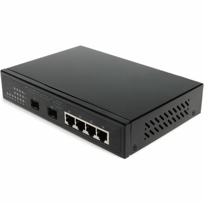 AddOn 10/100/1000Base-TX(RJ-45) x4 to 2 Open SFP Port POE+ Media Converter