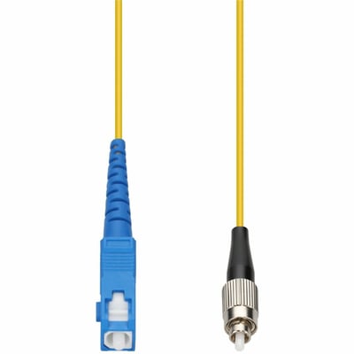 AddOn 5m SC to FC Yellow OS2 Simplex OFNR (Riser-Rated) SMF Fiber Patch Cable