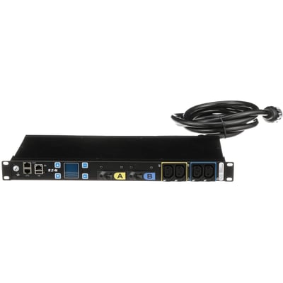 Eaton Metered Input rack PDU, 1U, L6-30P input, 5.76 kW max, 200-240V, 24A, 10 ft cord, Single-phase, Outlets: (16) C13 Outlet grip