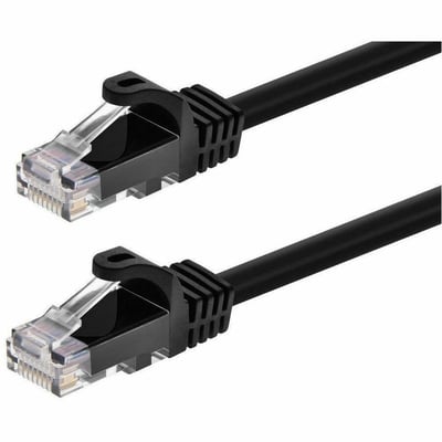 MONOPRICE CAT6 6IN BLACK 12-PK PATCH CABLE_ UTP_ 24AWG_ 550MHZ_ PURE BARE COPPER