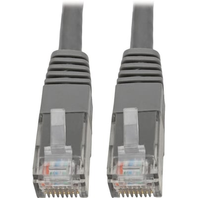 Eaton Tripp Lite Series Cat6 Gigabit Molded (UTP) Ethernet Cable (RJ45 M/M), PoE, Gray, 1 ft. (0.31 m)
