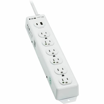 UL 1363 MEDICAL POWER STRIP 6 OUTLETS USB CHARGING 6FT CORD