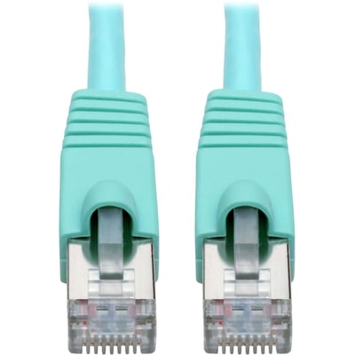 Eaton Tripp Lite Series Cat6a 10G Snagless Shielded STP Ethernet Cable (RJ45 M/M), PoE, Aqua, 14 ft. (4.27 m)