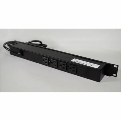 Wiremold Rack Mounted 120V-15A Power Distribution Unit - 1.5ft Cord