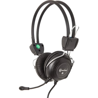 Connectland Stereo PC Headset With Flexible Boom Microphone