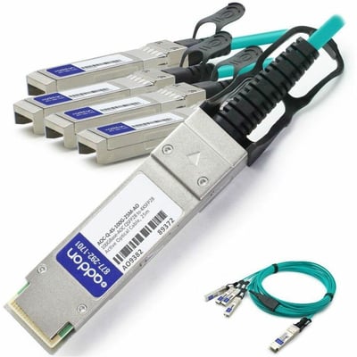 AddOn Arista Networks&reg; AOC-Q-4S-100G-25M Compatible TAA Compliant 100GBase-AOC QSFP28-4xSFP28 Active Optical Cable (850nm, MMF, 25m)