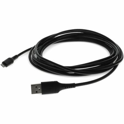 3ft (1m) USB-A 2.0 Male to Lightning Male Sync and Charge Black Cable