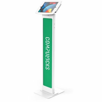 IPAD 10.2IN SPACE ENCLOSURE BRANDABLE FLOOR STAND WHITE