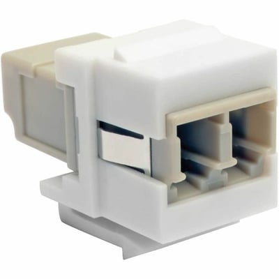 Tripp Lite by Eaton Duplex Multimode Fiber Coupler, Keystone Jack - LC to LC, White