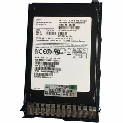 HPE Sourcing 7.68 TB Solid State Drive - 2.5" Internal - SAS (12Gb/s SAS) - Read Intensive
