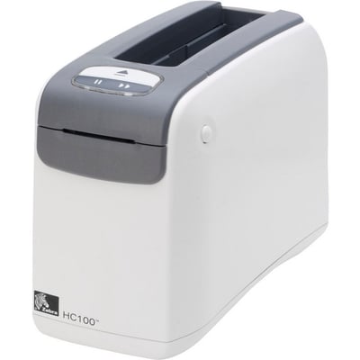 Zebra HC100 Desktop Direct Thermal Printer - Monochrome - Wristband Print - Fast Ethernet - USB - Serial
