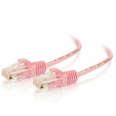 Quiktron Q-Series 28 AWG CAT6 Patch Cable, Pink, 9 FT