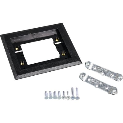 Wiremold Omnibox Single Gang Rectangular Black Plastic Carpet Flange