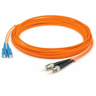 AddOn 3m ST to SC Orange OM2 Duplex OFNR (Riser-Rated) Fiber Patch Cable