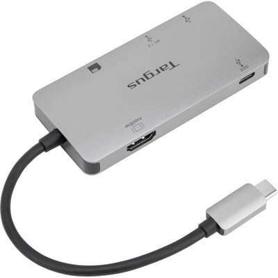 Targus USB-C Multi-Port Single Video Adapter and Card Reader with 100W PD Pass-Thru