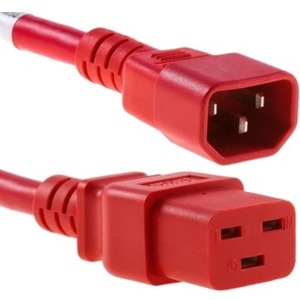 POWER CORD C14 TO C19 15AMP, RED, 6FT