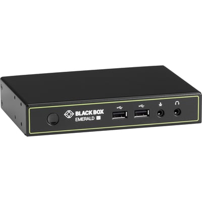 Black Box Emerald SE DVI KVM-over-IP Matrix Switch Receiver - Single Head, Full HD DVI, VUSB 2.0, Serial, Audio