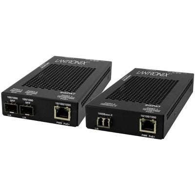 10/100/1000 POE+ RJ-45 TO SFP DUAL SPEED SFP PORT MEDIA CONVERTER