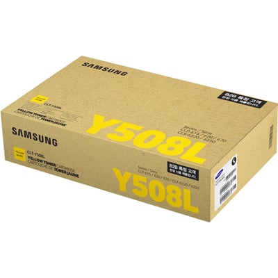 Samsung CLT-Y508L High Yield Laser Toner Cartridge - Yellow Pack