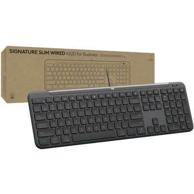 SIGNATURE SLIM WIRED K620 KBRD FOR BUSINESS (GRAPHITE) - BROWN BOX