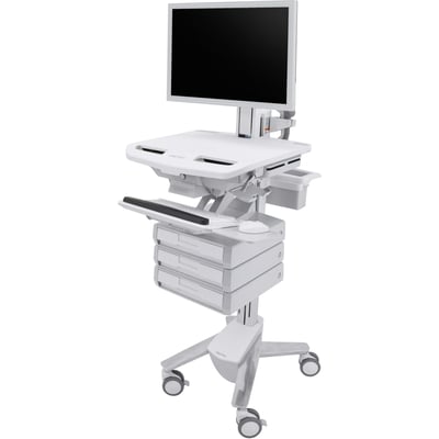 Ergotron StyleView Cart with HD Pivot, 3 Drawers (1x3)