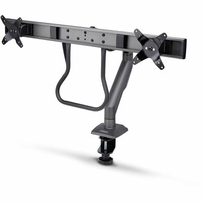 DUAL MONITOR DESK MOUNT CROSSBAR DESIGN UP TO 27IN SCREENS